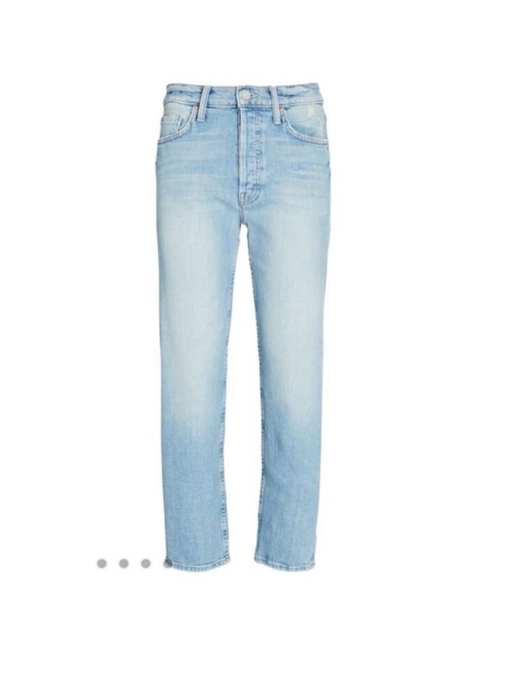 Mother Blue Distressed Denim Cropped The Tom Cat In Bless You Jeans Modern